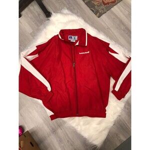 Vintage Basketball Warm Up Jacket XL Red And White C1